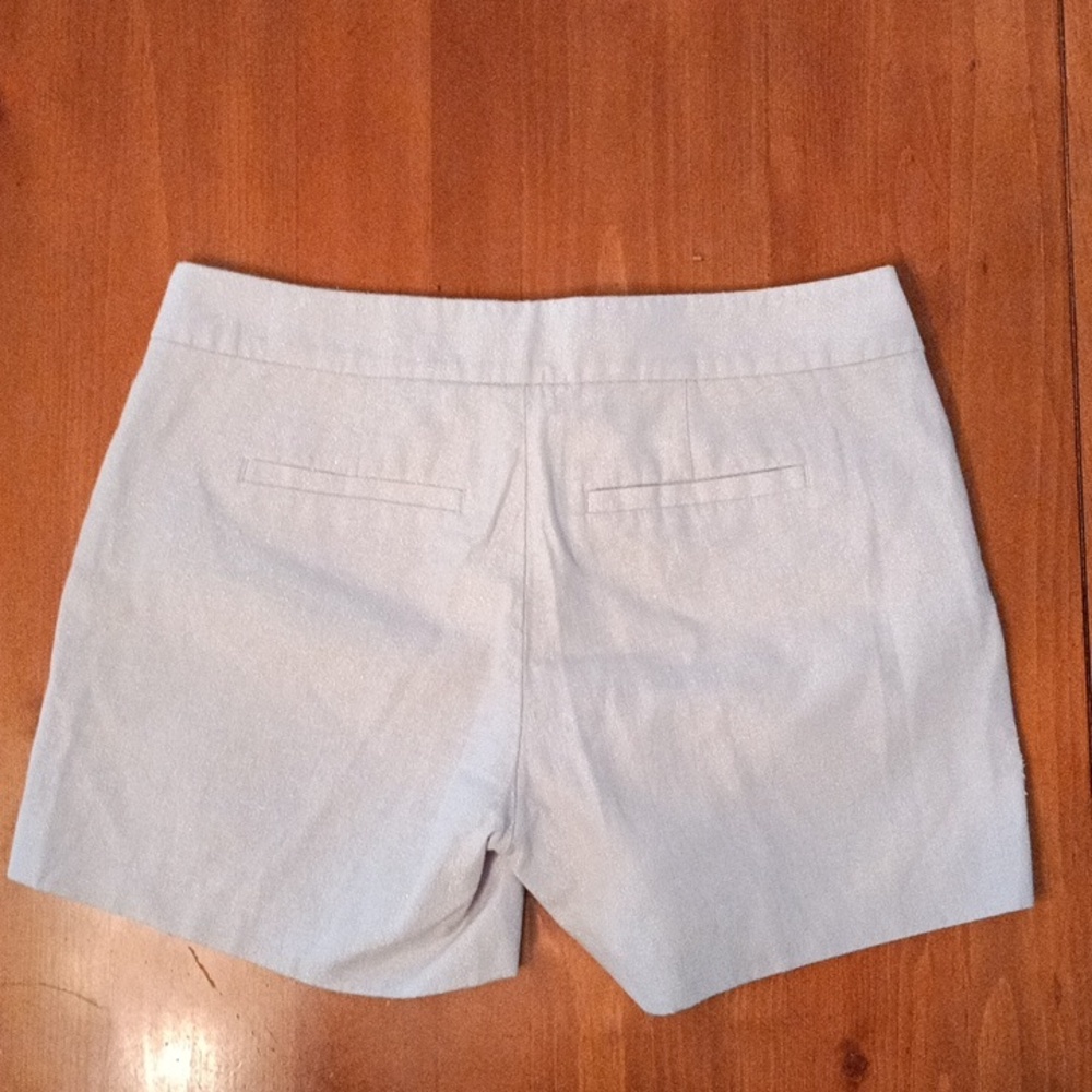 Banana Republic silver metallic linen cotton shorts ladies size 2 - Picture 2 of 11